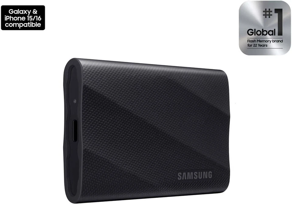 SAMSUNG T9 Portable SSD 4TB, USB 3.2 Gen 2x2 External Solid State Black - Image 2 of 4
