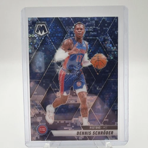 2024-25 Panini Mosaic Dennis Schroder #65 Fast Break Blue Camo Mosaic Prizm /35