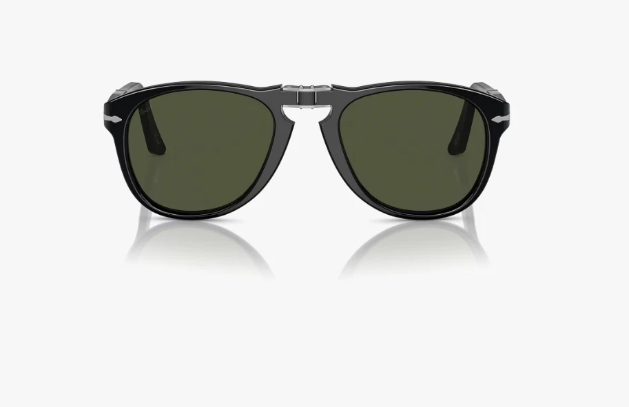 Gafas de sol para hombre Persol 0PO0714 plegables 95/31 negras/plateadas Foto 4 de 4