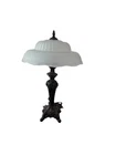 Cheyenne Art Nouveau Tiffany Style Table Lamp Frosted Glass Shade Ornate Base