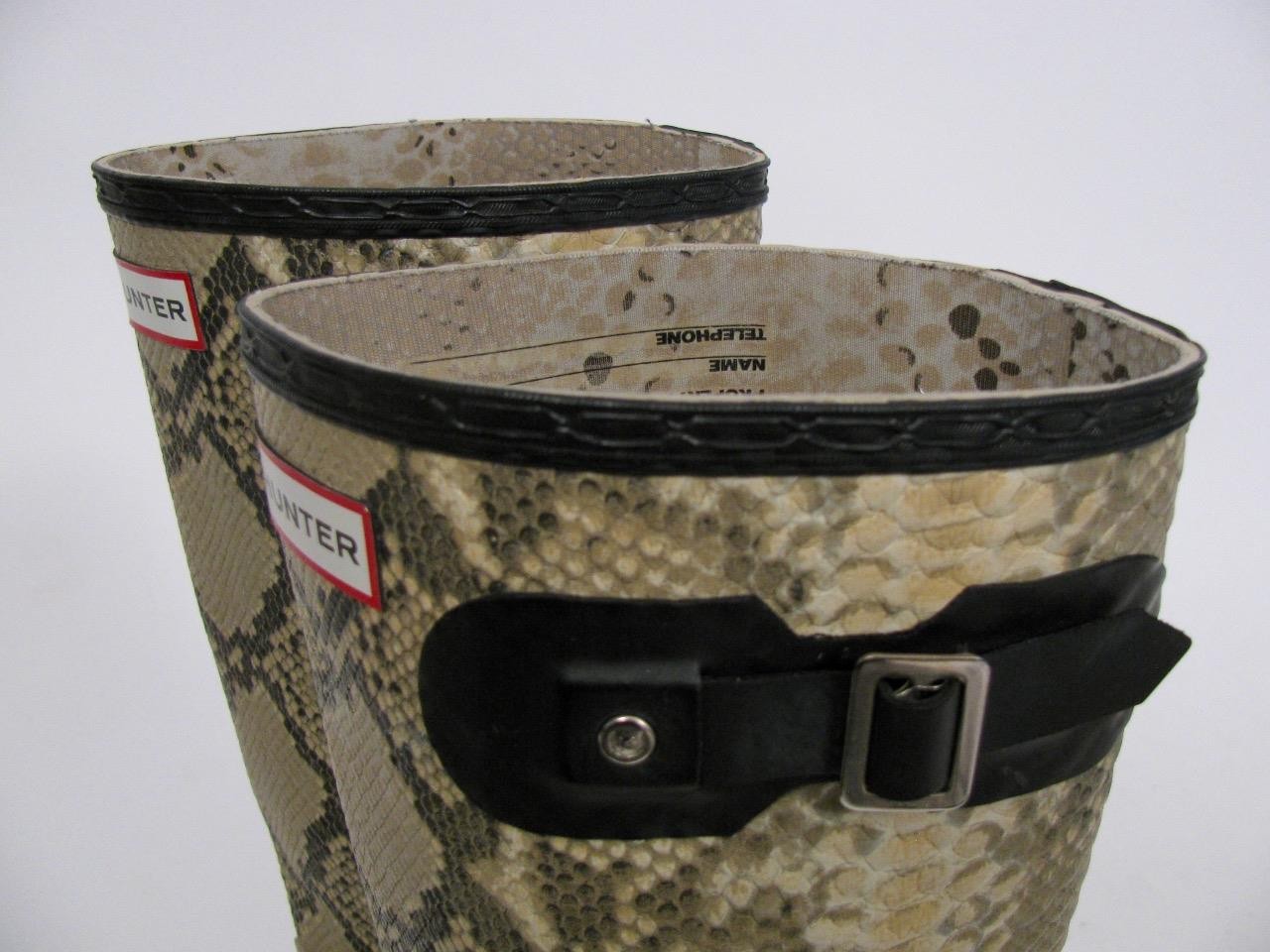 HUNTER CARNABY SNAKE PYTHON PRINT RAIN BOOTS RARE… - image 6