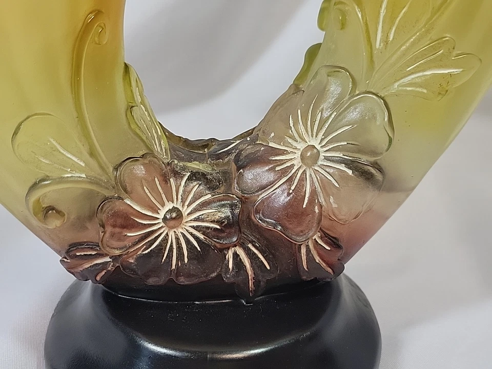 Jarrón de mesa centro de mesa Pearl Illusion grande vintage mediados de siglo Foto 2 de 4