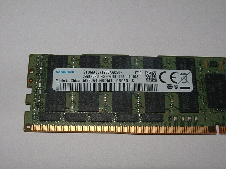 Samsung M386A4G40DM1-CRC5Q 32GB 4DRX4 PC4-2400T SERVER MEMORY MODULE - Image 2 of 2