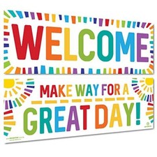 Classroom Decorations - Welcome Banner and Poster for Teachers - Bulletin