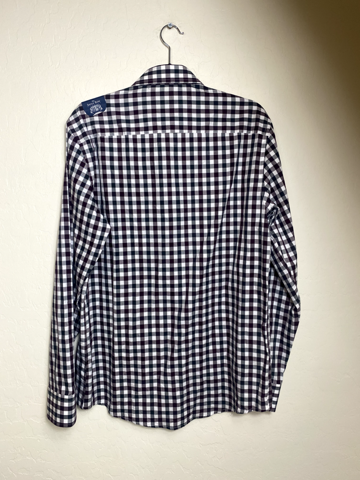 FILA Camicia da uomo Salvile Row slim fit 15 5 bottoni manica lunga con colletto a quadretti