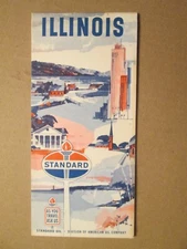 Standard Oil Road Map of Illinois 1961