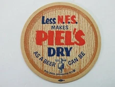 Vintage Beer Coaster ~ PIEL'S BROS Brewery Dry ~ Brooklyn, NEW YORK Breweriana