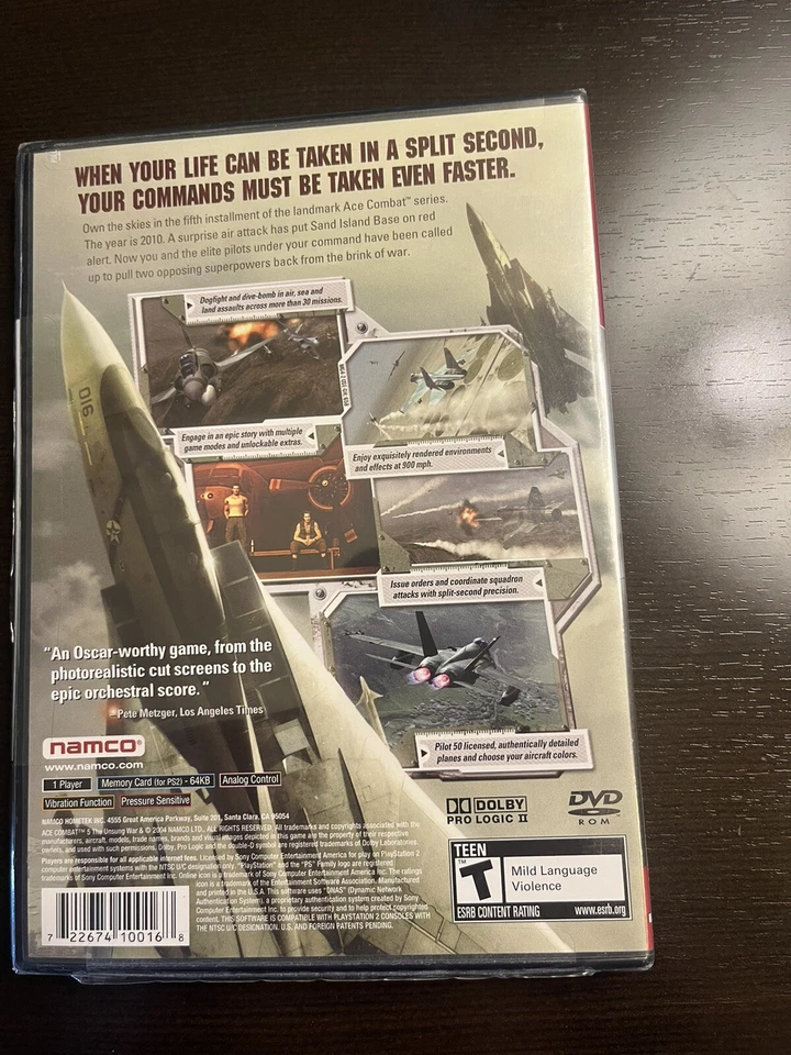 Ace Combat 5: The Unsung War - Greatest Hits (Playstation 2, PS2) - Sealed / New - Image 4 of 4