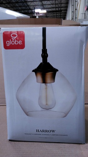 Harrow 1-Light Matte Black Pendant with 