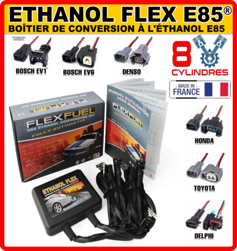 BOITIER ETHANOL FLEX E85 - 8 CYL. POUR: JEEP, ROVER, MERCEDES, HONDA, TOYOTA... - Imagen 1 de 11