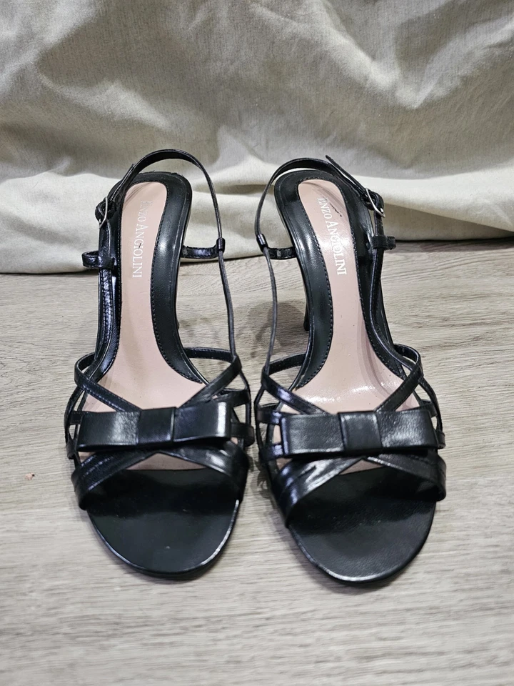 Zapatos de tacón Enzo Angiolini para mujer talla 5 1/2 negros con tiras talla 5,5 Foto 2 de 4