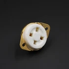 2pcs UX4 socket, 4pin golden tube socket