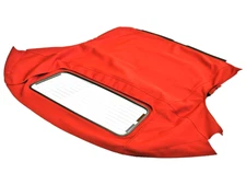 Fit: TOYOTA MR2 Spyder Soft Top & Glass Window HAARTZ LOGO RED STAYFAST CANVAS