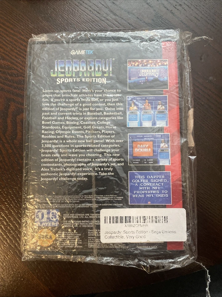 Jeopardy Sports Edition (Sega Genesis, 1994) - Image 2 of 2