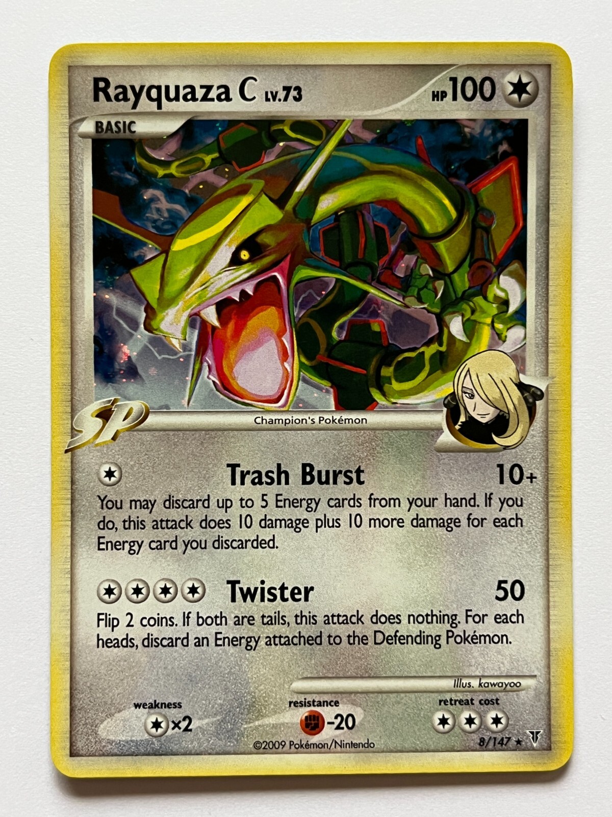 Rayquaza C #8 Supreme Victors Pokemon Card Holo Rare 2009 NM