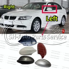 Left&Right Door Mirror Cover Cap for BMW E90 E91 325i 328i 330i 335i xi 2005-08