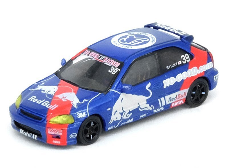 イノモデル ホンダ シビックタイプR EK9 No Good Racing HONDA Civic Type-R (EK9) - No Good Racing - Red Bull - INNO
