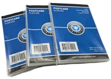 (300) - 3 PACKS CSP Standard Size Postcard Sleeves - 2 Mil Poly Archival Safe