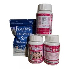 Gluta White Supreme 1500000Mg Softgel 3 Bottle and Frozen Collagen 1 Pack