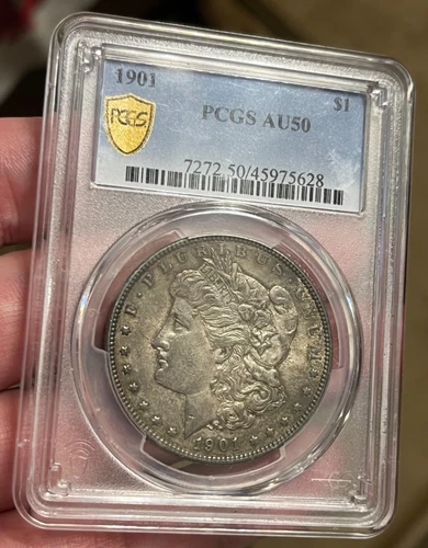 1901 Morgan Dollar PCGS  AU50, Scarce date
