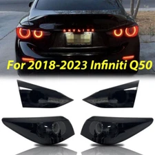 For 2018-2023 INFINITI Q50 Smoke Skyline V37 400R Style LED Tail Lights Lamps
