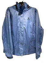 CAMEL CROWN Women’s Windbreaker Hooded Rain Coat Jacket XXL Blue