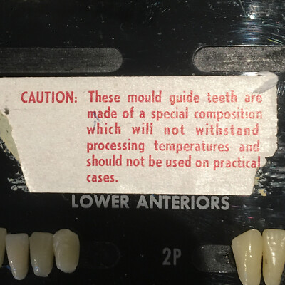 Mould Guide for Trubyte Biotone Teeth and Dentron 20 Posteriors