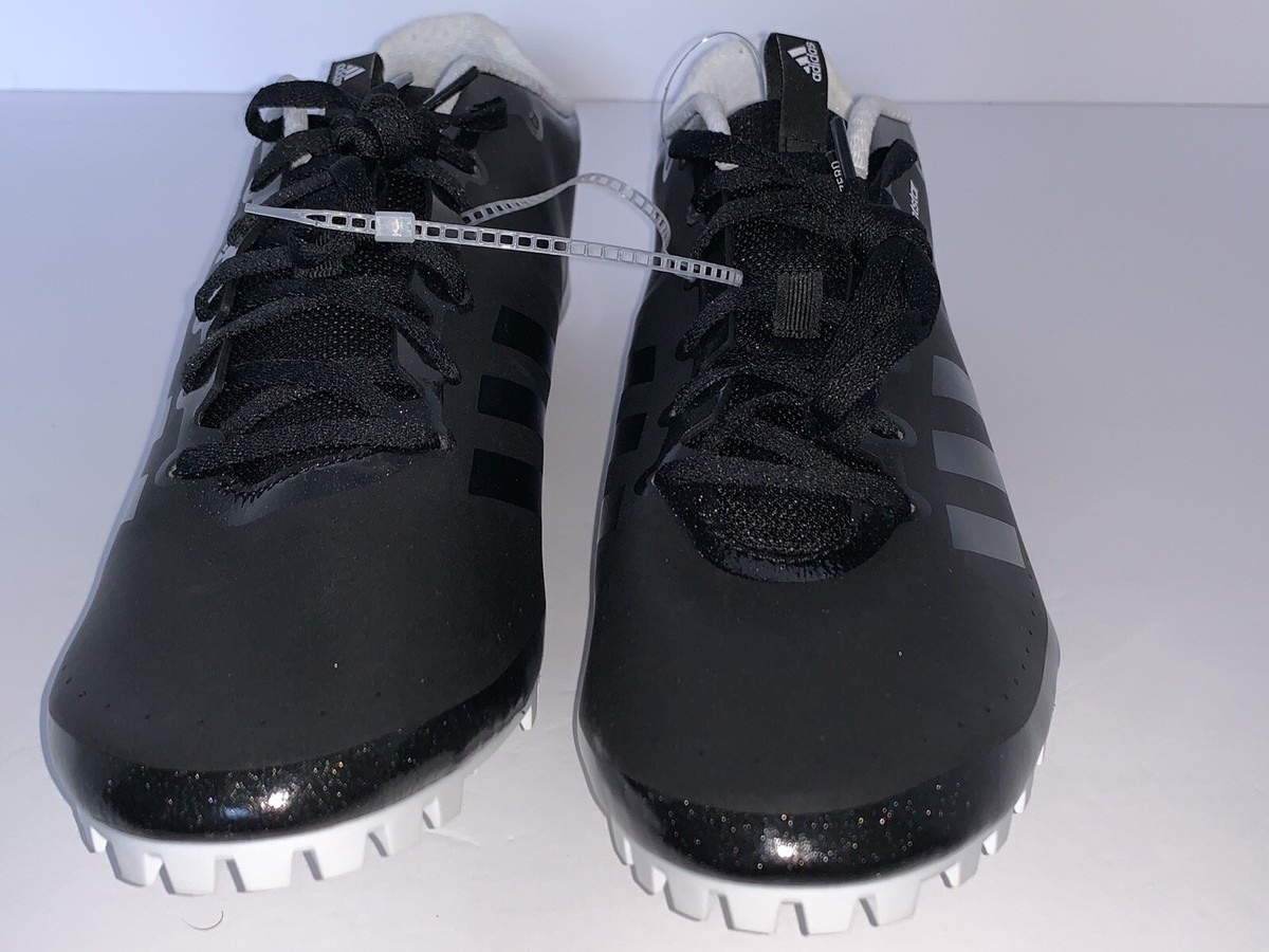 Adidas Vintage Black Leather Track & Field Spikes Shoes Men’s 13 (Art 671659) Vintage 1930s Black Leather Track Shoes Spikes Sprinters Sz  main image 2