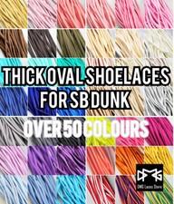 50 Colours Thick Fat Oval Shoe Laces Replacement Laces for Dunk SB Low Hi
