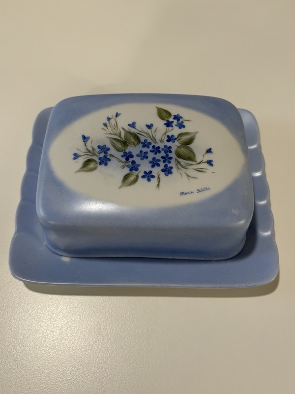 Seltmann Weiden Floral Butter Dish West Germany Signed