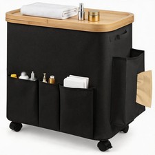 50L Small Clothes Hamper, Small Landry Hamper with Lid Rolling Collapsible La...