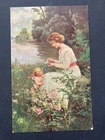 German Reich 1917 Postcard Art Card C. Krebs Love Oracle