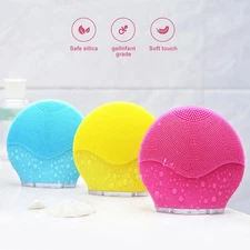 Mini Electric Silicone Facial Cleansing Brush Sonic Waterproof USB Skin Cleaner