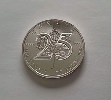 2013 Canadian Maple Leaf 25th Anniversary Pure Silver Coin .9999