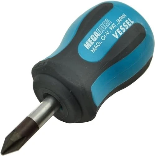 New Vessel Megadora Stubby Driver +1 X 25 920 P1X25 Jis Cross Point Screwdriver - Image 4 of 4