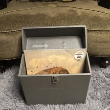 Vintage Columbia Records 33 RPM Vinyl Record Storage Case Holder Gray