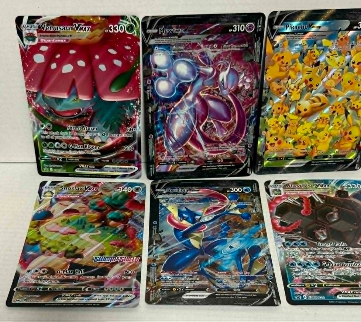 Pokemon TCG Jumbo Oversized Card Lot of 6 - Pikachu, Snorlax