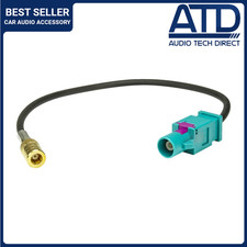 Fakra DAB Male to DAB SMB Female Antenna Adapter Cable For Aftermarket DAB Radio