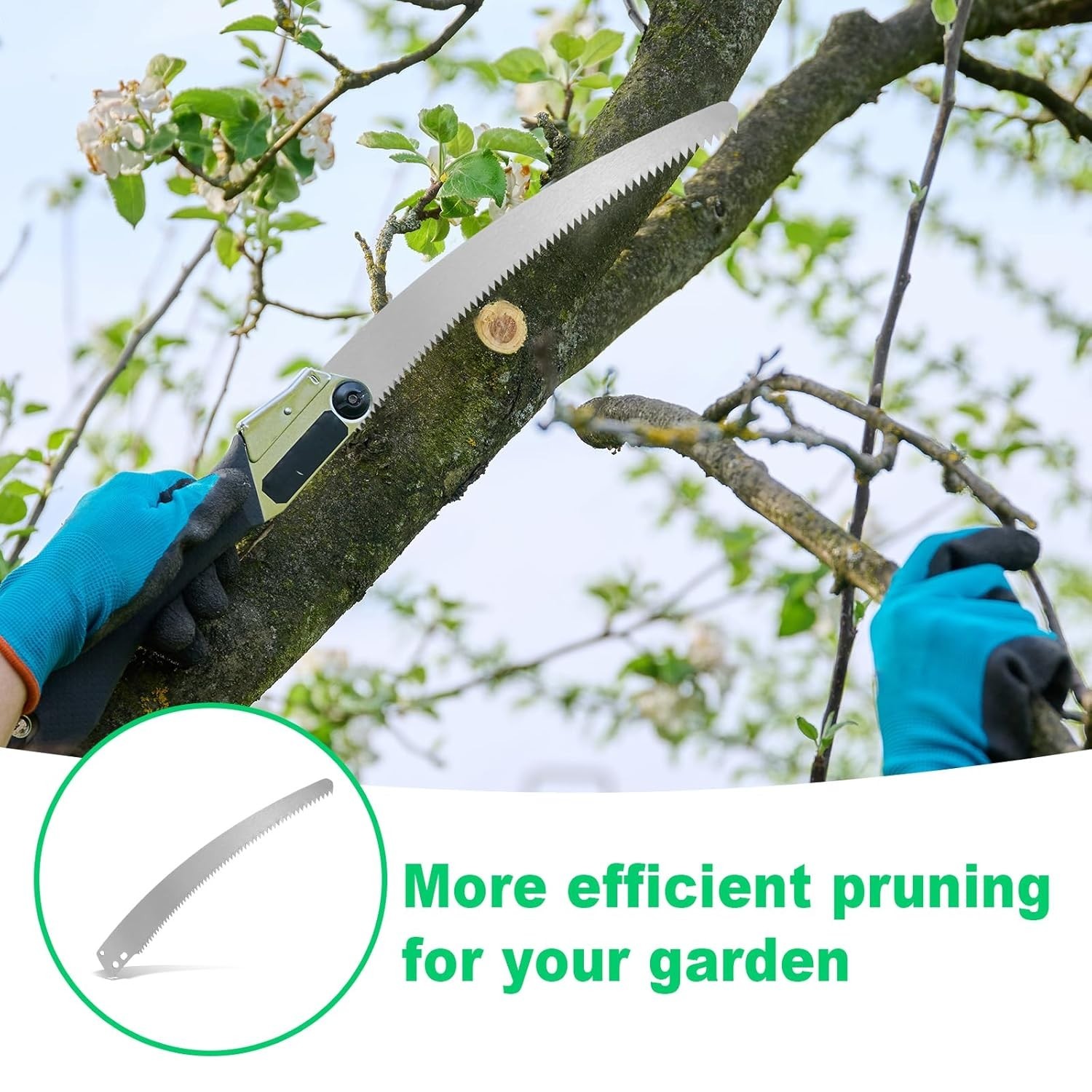 Pole Saw Blade, Steel Pole Saw Blade Replacement Silver Tree Pruner Pole Saw Rep