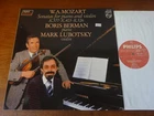 NM MOZART - VIOLIN SONATAS 25, 30 & 35 LP, Berman, Lubotsky, PHILIPS 6514 244