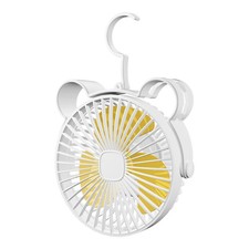USB Rechargeable Hanging Fan 1200mAh 360° Rotating Wall Hook Desk Fan UK Stock