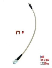 Universal Rear Braided SS Brake Hose Long with mouting block 14 Inches