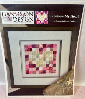 Hands on Design FOLLOW MY HEART Counted Canvas Cross Stitch Chart Habermann HD76