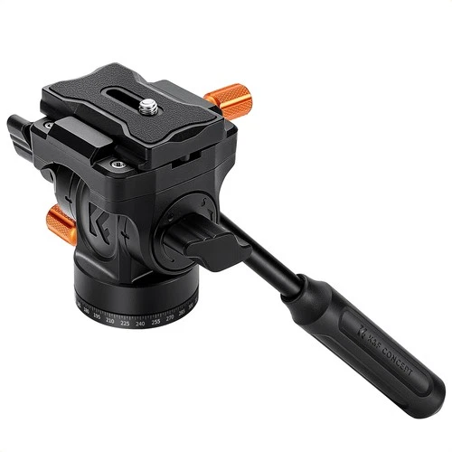 K&F Concept Lightweight Fluid Head with 360° Panoramic Rotation for Tripod Mount