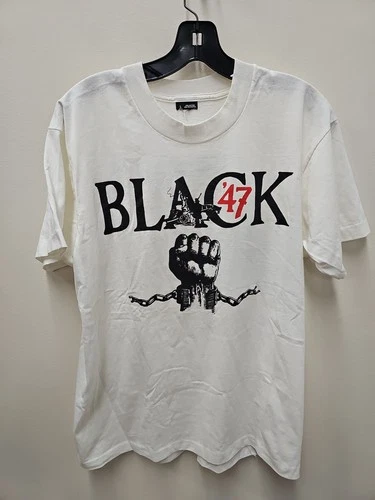 Black 47 Concert Tour Shirt Large 1990s vintage concert t-shirt, vintage, size L, single stitch, B+ condition