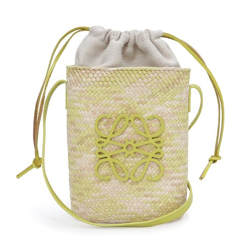 LOEWE Square Pocket C630G35X05 Shoulder Bag Leather Green Beige Unisex From JPN