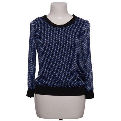 Diane von Furstenberg, Bluse, Größe: M, Blau/Schwarz/Weiß #8jB