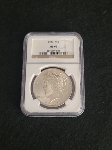 1922 Peace Dollar MS-63 NGC
