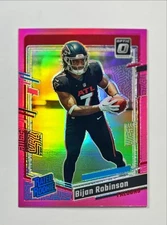 Bijan Robinson (RC) 2023 Panini Donruss Optic Pink Rated Rookie #206