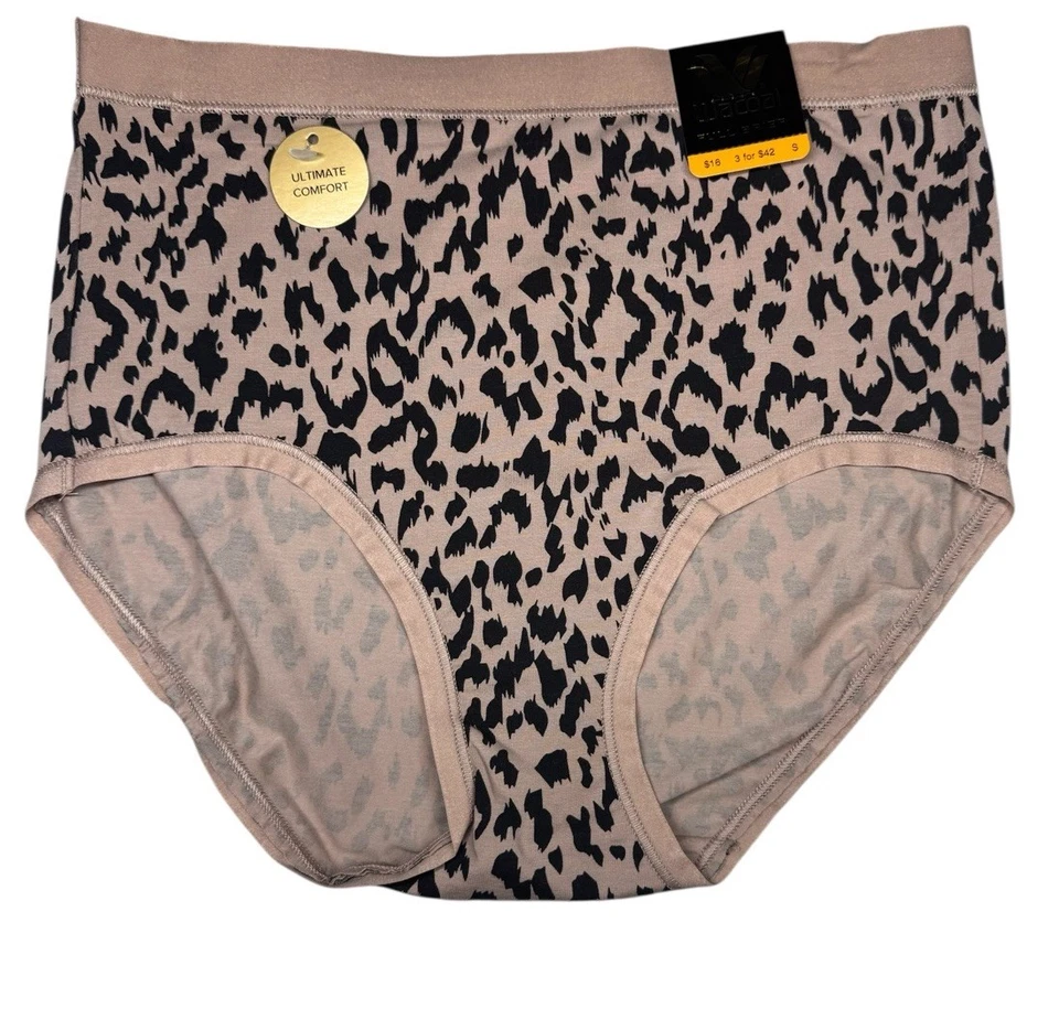 WACOAL Mujer’s Calzoncillo Completo Panty Ropa Interior Estampado Animal Guepardo Algodón Talla S Foto 4 de 4